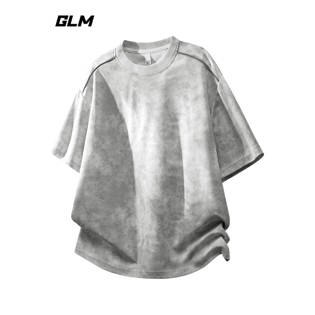 GLM อย่างเป็นทางการแท้แขนสั้นเสื้อยืดผู้ชาย 2026 ฤดูร้อนสไตล์ใหม่ Tie-Dye รอบคอหลวมสบายๆ Comfor