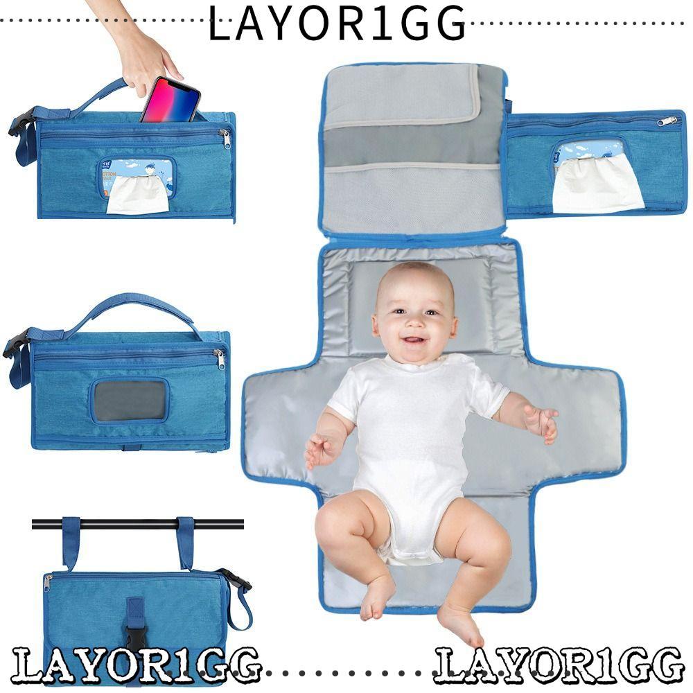 LAYOR1GG แผ่นเปลี่ยนผ้าอ้อมแบบพกพา,กันน้ําที่ถอดออกได้ Pad ผ้าอ้อมเปลี่ยนกระเป๋าเดินทาง,ย้อนกลับผ้าเ