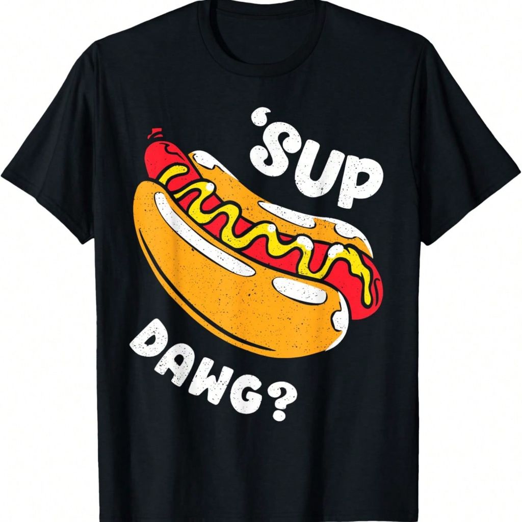 Hot Dog Cute sup Dawg Weiner Party Sausage เสื้อยืด Hotdog ตลก