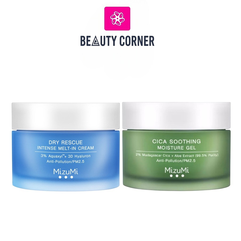 MizuMi Dry Rescue Intense Melt-In Cream / MizuMi Cica Soothing Moisture Gel [45ml]