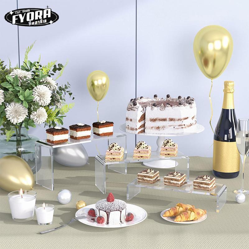FYORA Multi Layer อะคริลิคโปร่งใสคอนโซลเดสก์ท็อป Ra สําหรับของสะสมและ Figurines Home Office เดิม คอเ