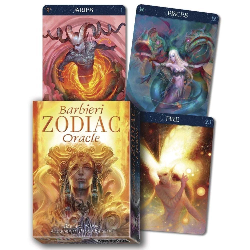Barbieri Zodiac Oracle Cards Tarot เกมไพ่ Oracle