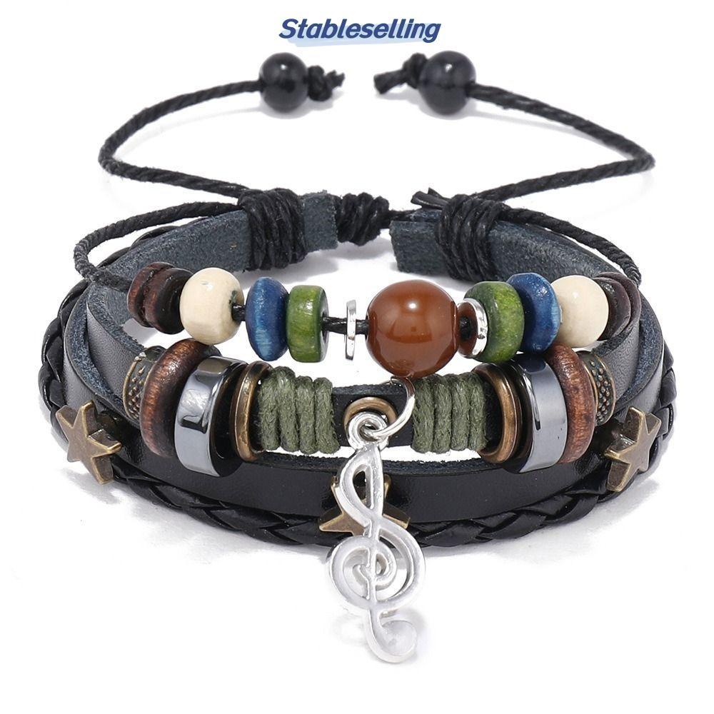 STABLESELLING Fairy Core Accessories, Multi-Layer Handmade Beaded Bracelet, Fashion Boho Style Adjus