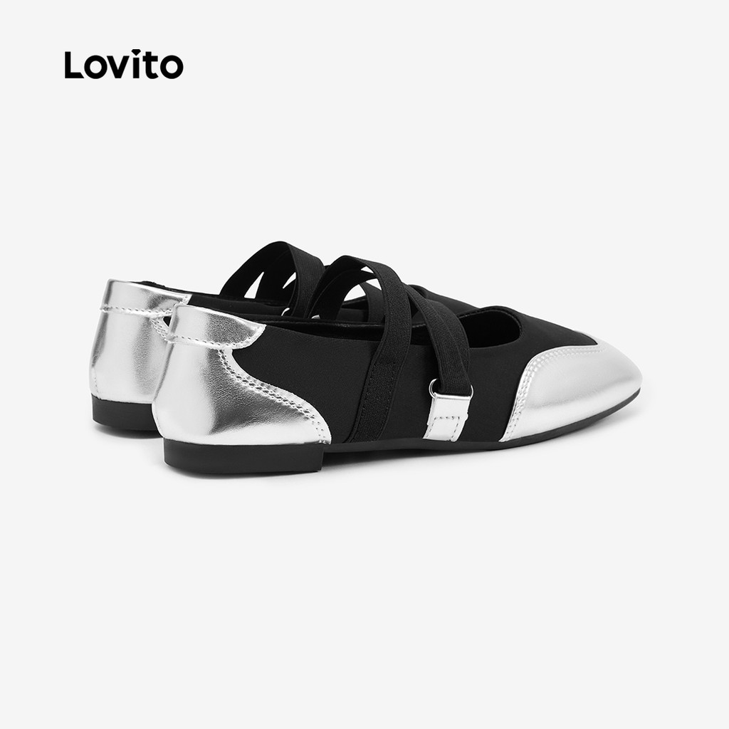 Lovito حذاء باليرينا لطيف — ستايل كوري — صورة 4