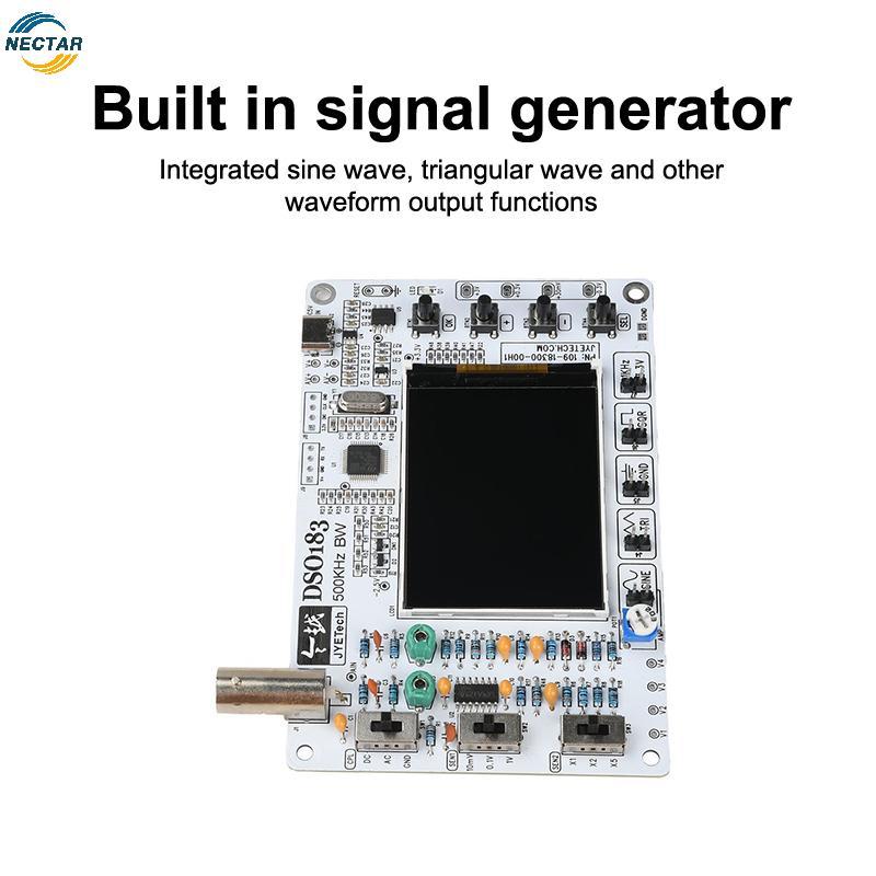 TAR DSO183 DC 5V DIY Digital Oscilloscope ชุด 0-500kHz Oscilloscope อิเล็กทรอนิกส์ชุดบัดกรีอินเทอร์เ