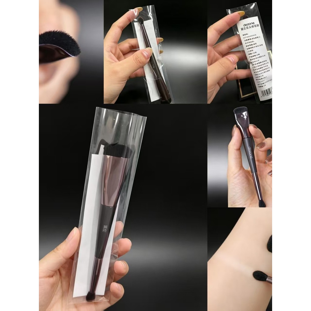 DEZONE DEZONE Double-Headed Contouring Brush แปรงเงาแปรงไฮไลท์โกหก Silkworm Mountain Root จมูก Shado