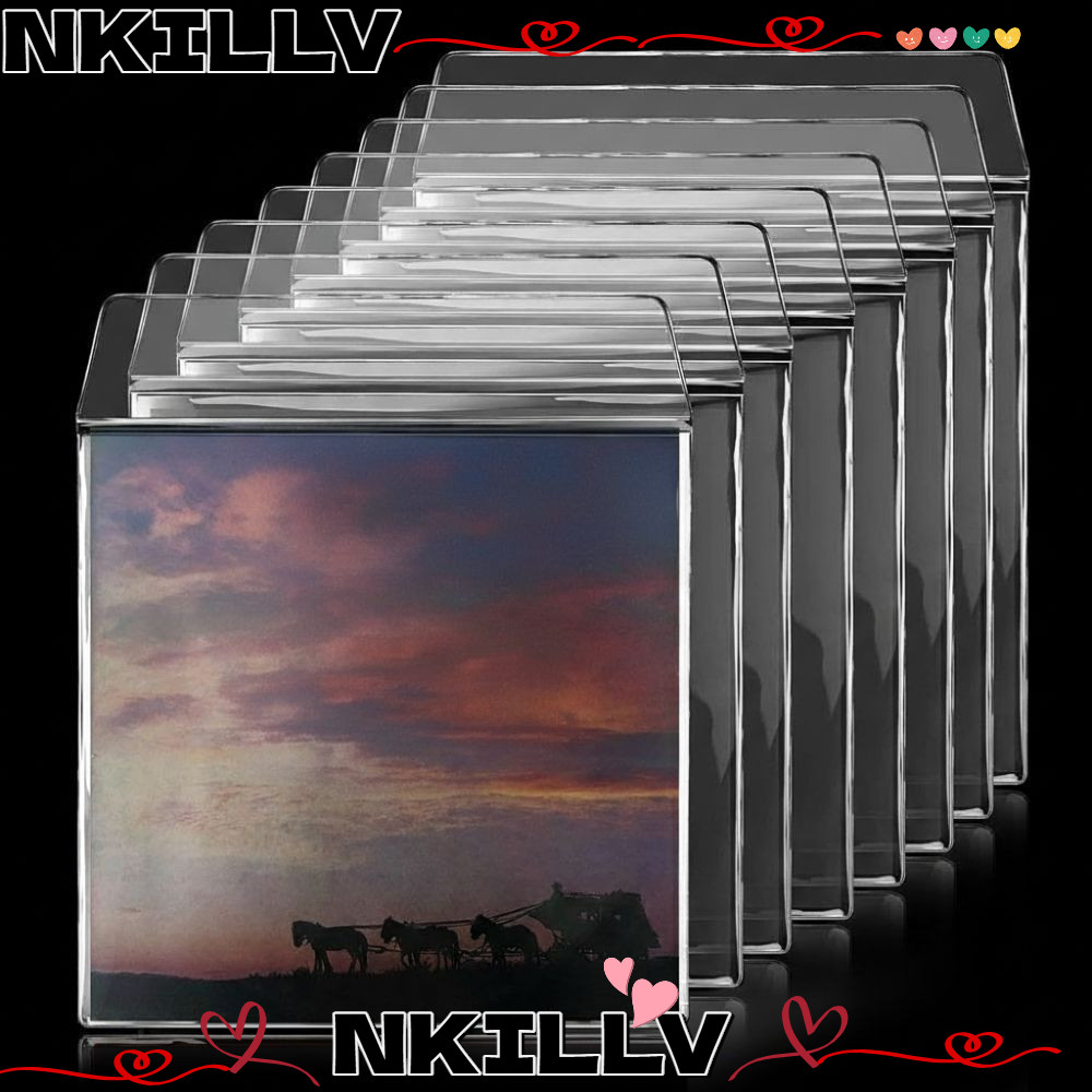 NKILLV Vinyl Records Sleeve,หนา 7/10/12 นิ้ว LP Record Cover,Resealable Record Storage Bags Record
