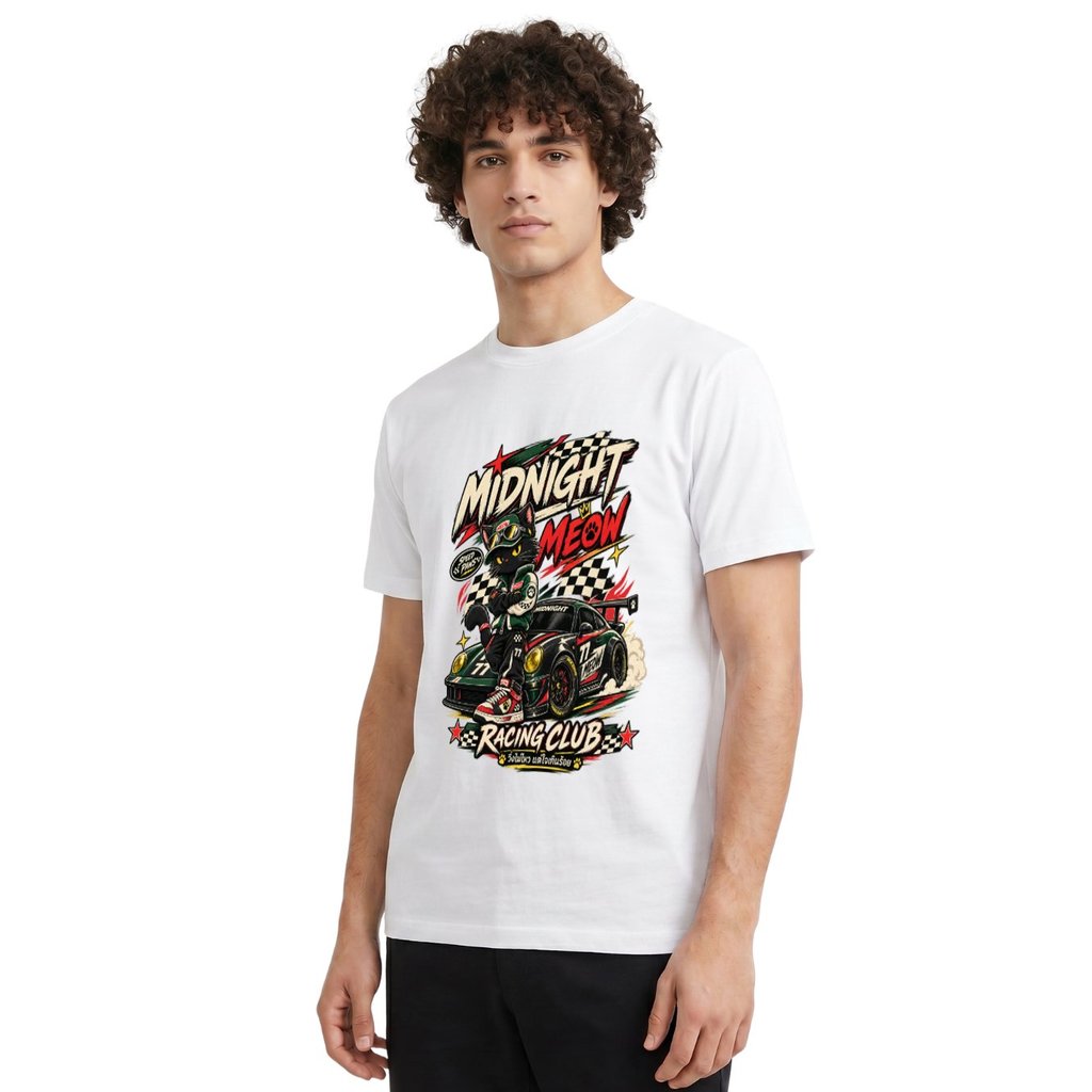MIDNIGHT MEOW RACING CLUB | แมวสายซิ่ง Vintage Racing Streetwear