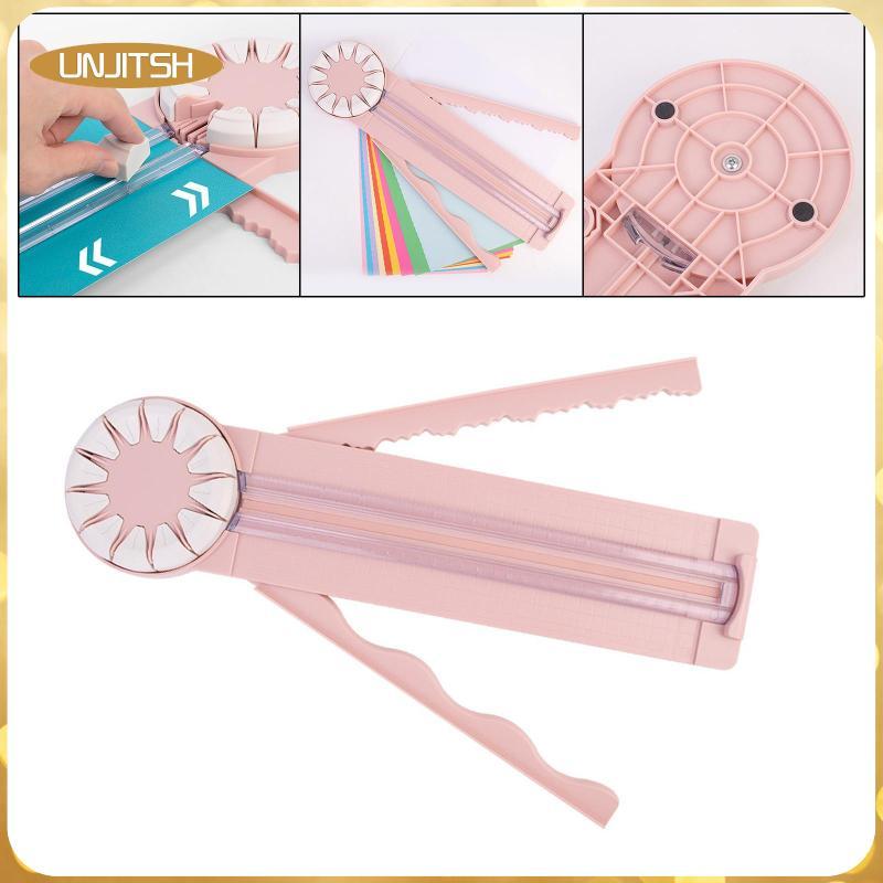 [unjitsh] 12 in 1 Craft Paper Cutter Paper Trimmer Manual for Craft Paper with Dial Blade