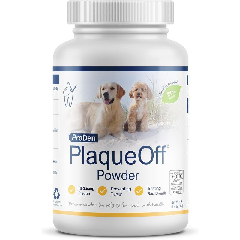 ProDen PlaqueOff Powder for Dogs - Dog Tartar and Plaque Remover - 60g