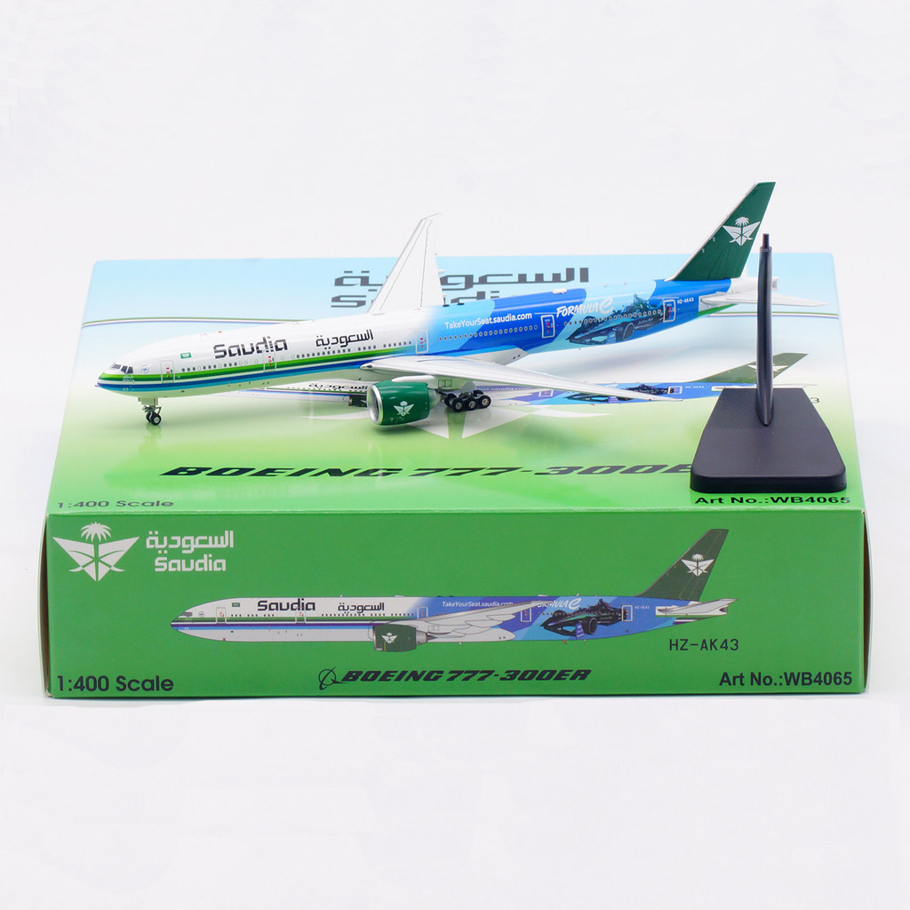 Aviation 1/400 Saudi Air B777-300ER เครื่องบินโดยสารโลหะผสม รุ่น HZ-AK43