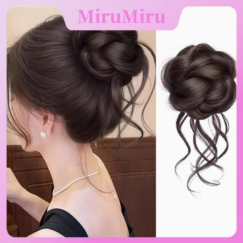 [ใหม่] ใหม่ผมสังเคราะห์ Bun Chignon Messy Bun Claw คลิปคลิปผมปุย Curly หางม้า Extensions Hairpieces สําหรับผู้หญิง TH