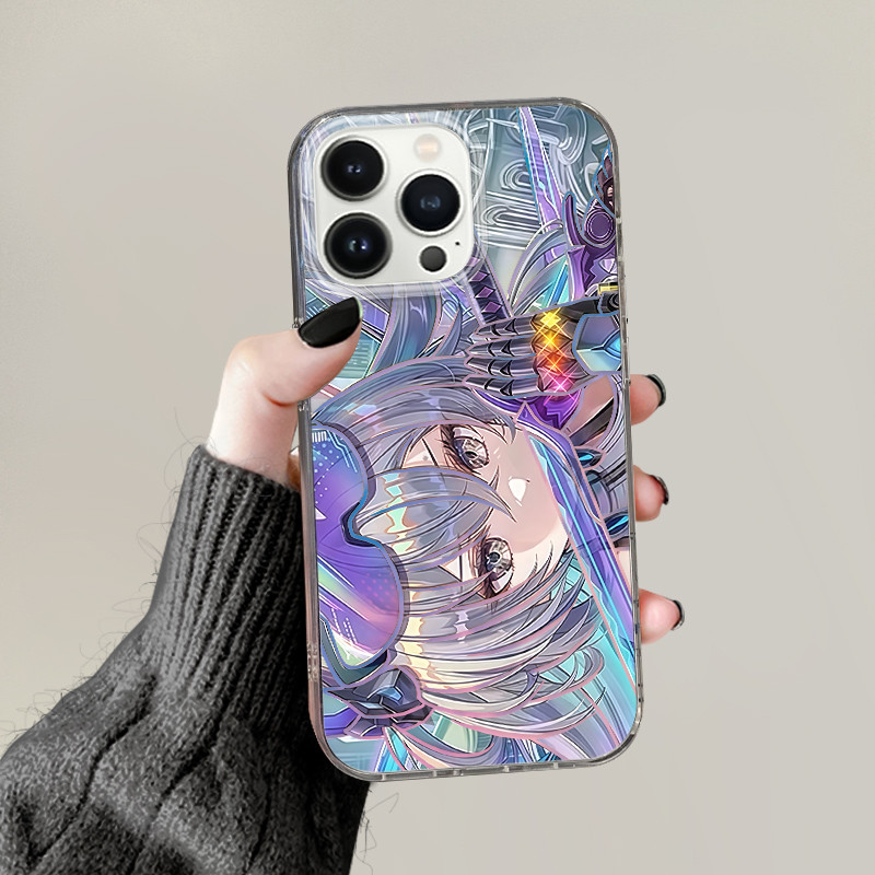 เคส Silver Wolf Lv 999 Honkai Star Rail เข้ากันได้กับหลายรุ่นพร้อมเอฟเฟกต์โฮโลแกรมประกาย AR832