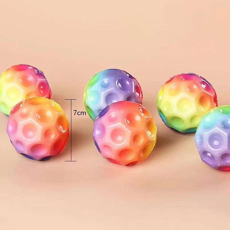 Blossom Bazaar Galaxy Moon Ball Extreme High Bouncing Ball Spaceball ของเล่นเด็ก Pelota Saltarina สํ