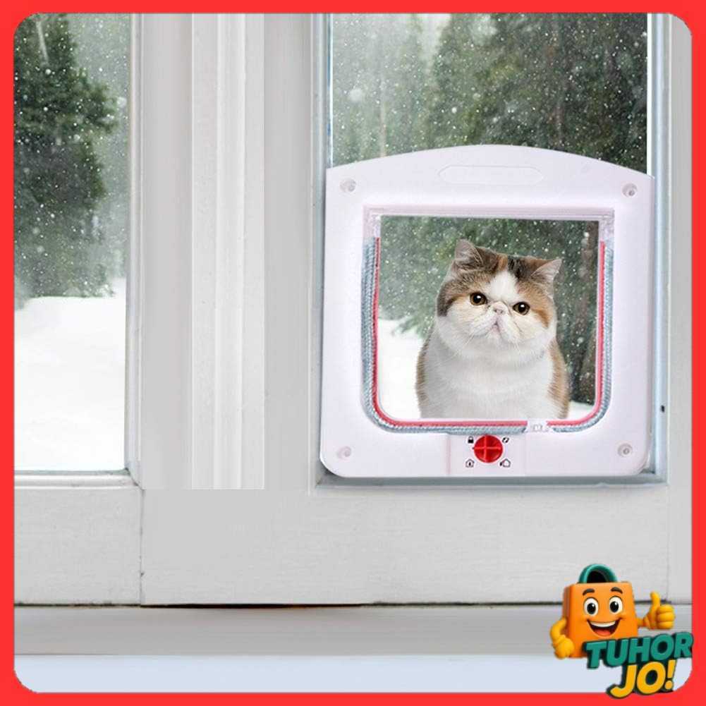 TRICAT Magnetic Flap Door 4 Way Lock Pet Door - TR4