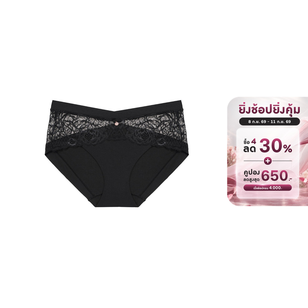Triumph กางเกงในรูปแบบฮิปเตอร์ รุ่น Florale Wild Peony Hipster รหัส 10212447 สีดำ 0004