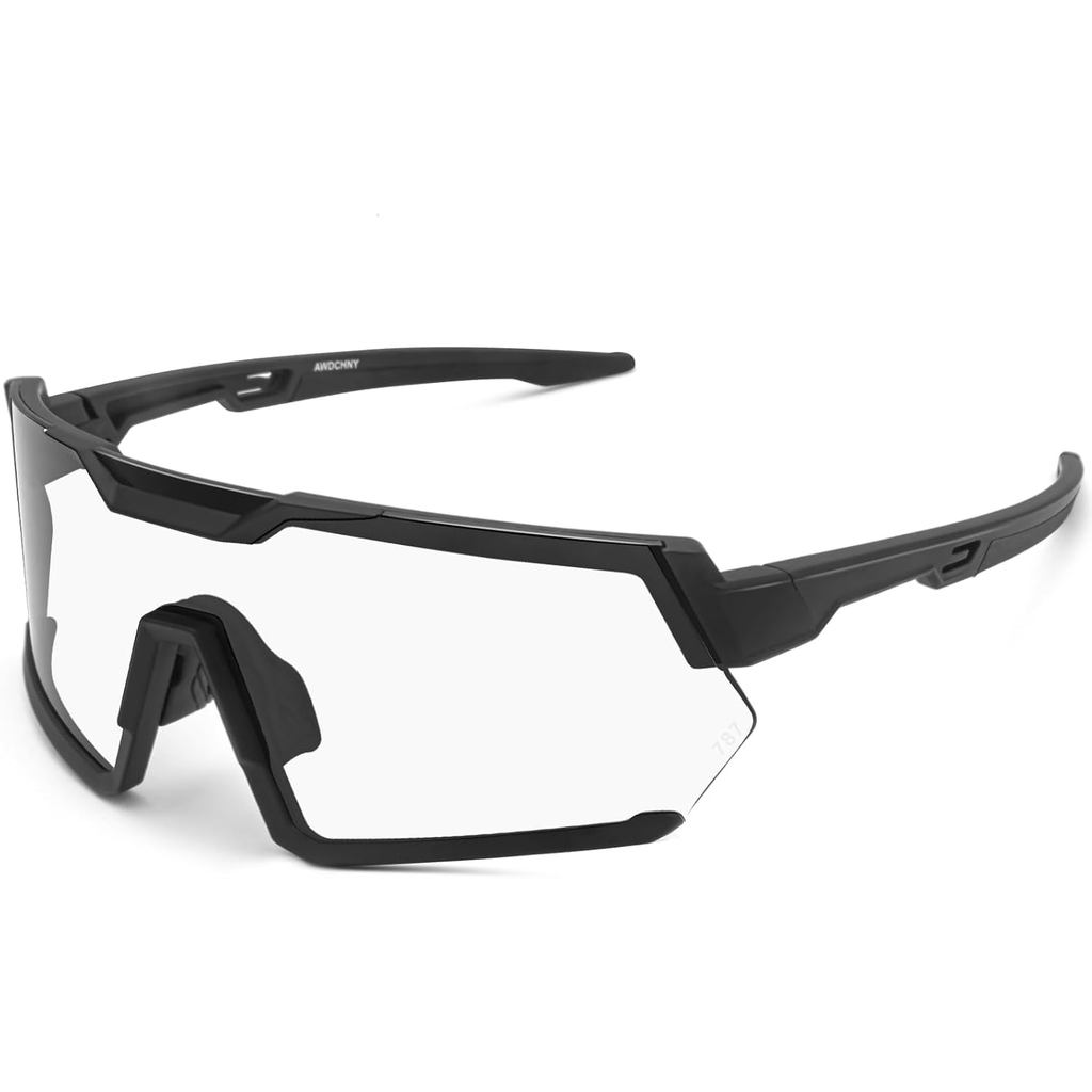 Photochromic Z87 แว่นตากันแดดกีฬาความปลอดภัยสําหรับผู้ชายผู้หญิง, ANSI Z87 TR90 กรอบ UV400 ป้องกันสํ
