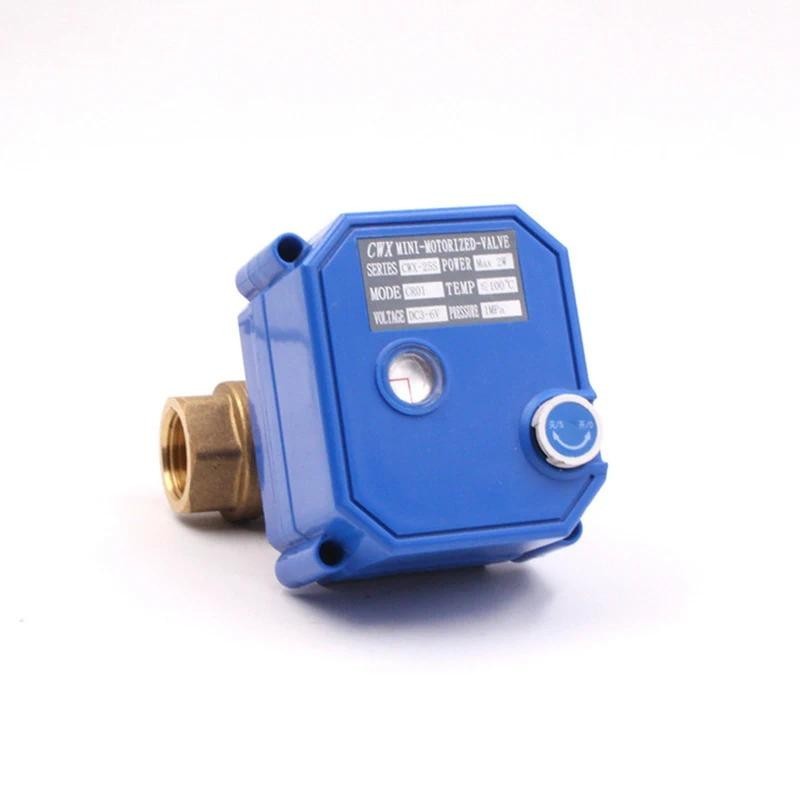 1/2 "มอเตอร์บอลวาล์วทองเหลือง 2-way 2/3 สายไฟไฟฟ้า Actuator พร้อมสวิตช์คู่มือ AC220V DC24V DC12V ADC