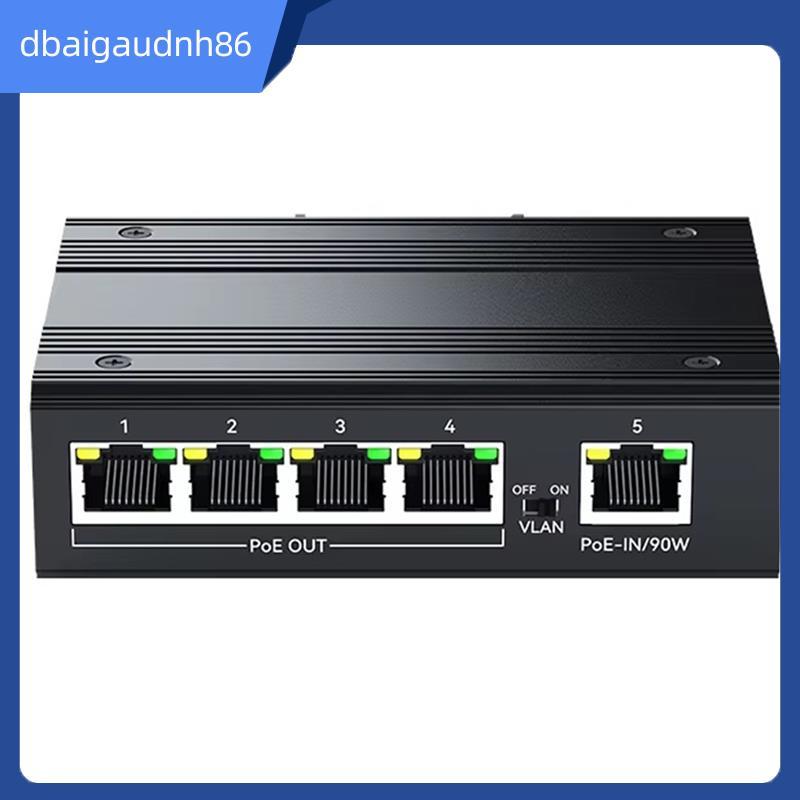 พร้อมสต็อกNew อุตสาหกรรม 4 พอร์ต Gigabit POE Repeater 4 พอร์ต PoE Extender 1000Mbps อลูมิเนียม DIN R