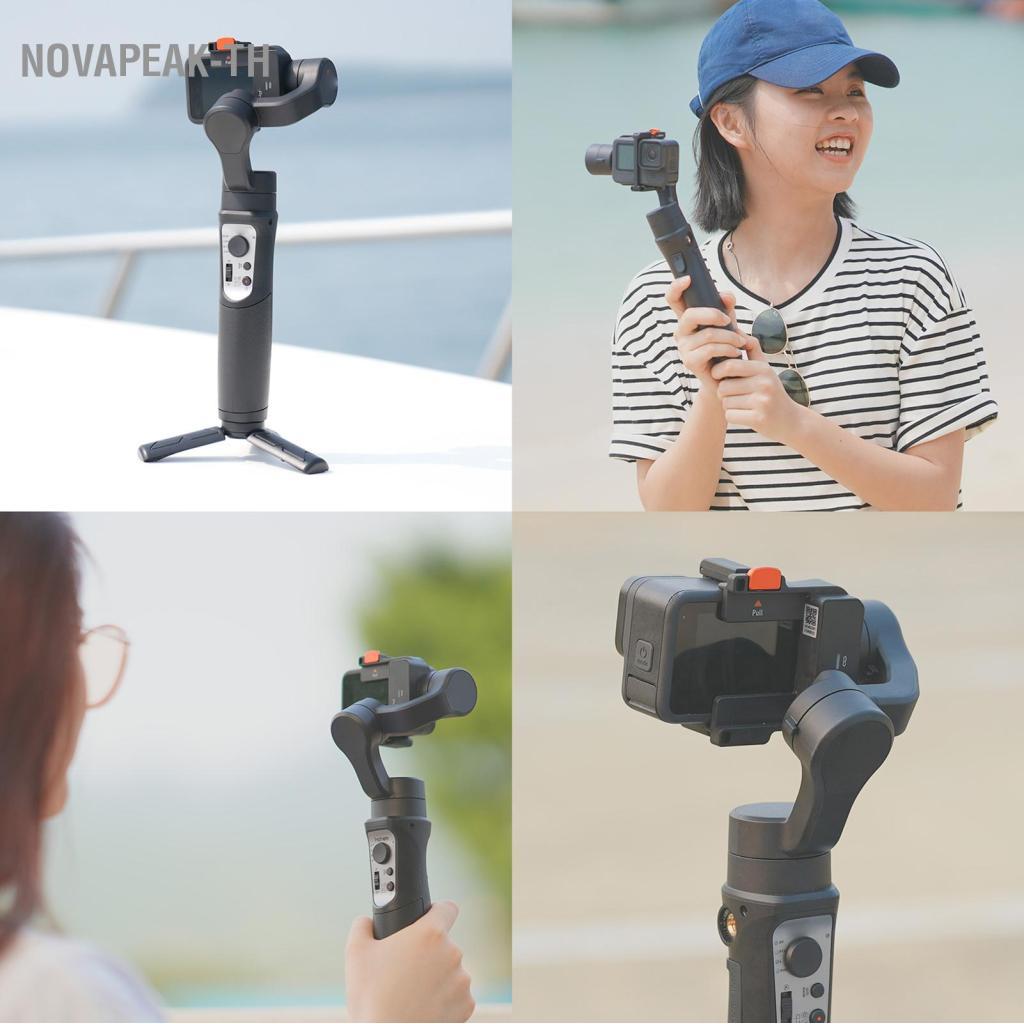 Novapeak-th Hohem ISteady Pro 4 3-Axis กล้องกีฬาแบบใช้มือถือแกนยึดกล้องควบคุมแบบไร้สาย Splash Proof 
