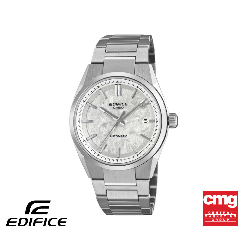 CASIO นาฬิกาข้อมือผู้ชาย EDIFICE รุ่น EFK-110D-7ADR สายสเตนเลส สีขาว