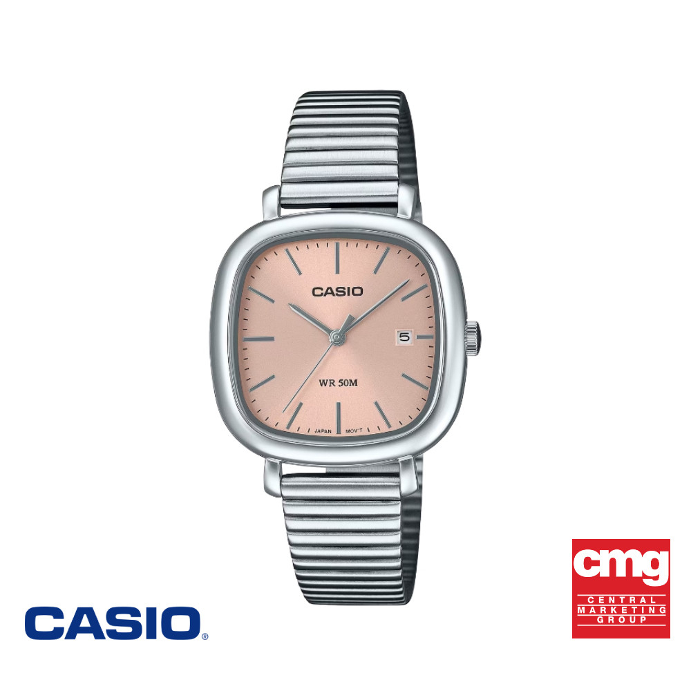 CASIO นาฬิกาข้อมือ CASIO รุ่น LTP-B166D-4AVDF สายสแตนเลสสตีล สีส้ม