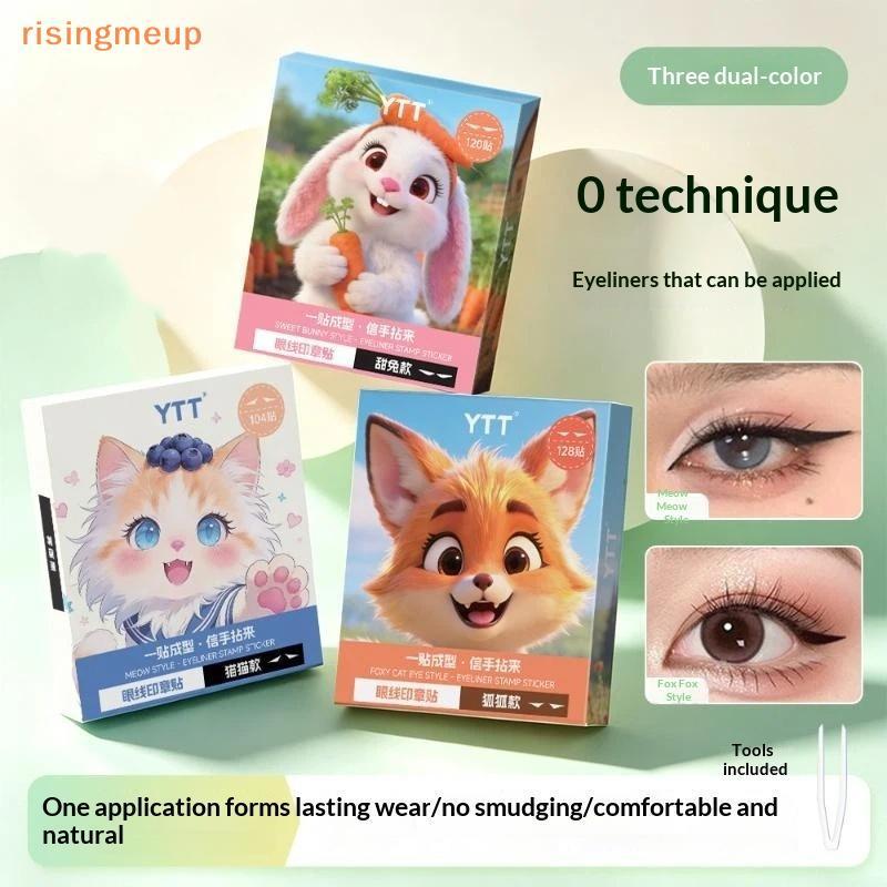 [risingmeup] Eyeliner Stier Waterproof Natural Reality Effect Self Adhesive Ultra Thin for Natural N