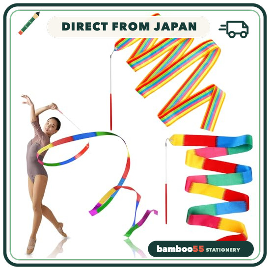 Sports Ribbon, 2-Pack: Gymnastics Equipment, Ballet Ribbon, Rhythmic Gymnastics, Outdoor, Dance Ribb