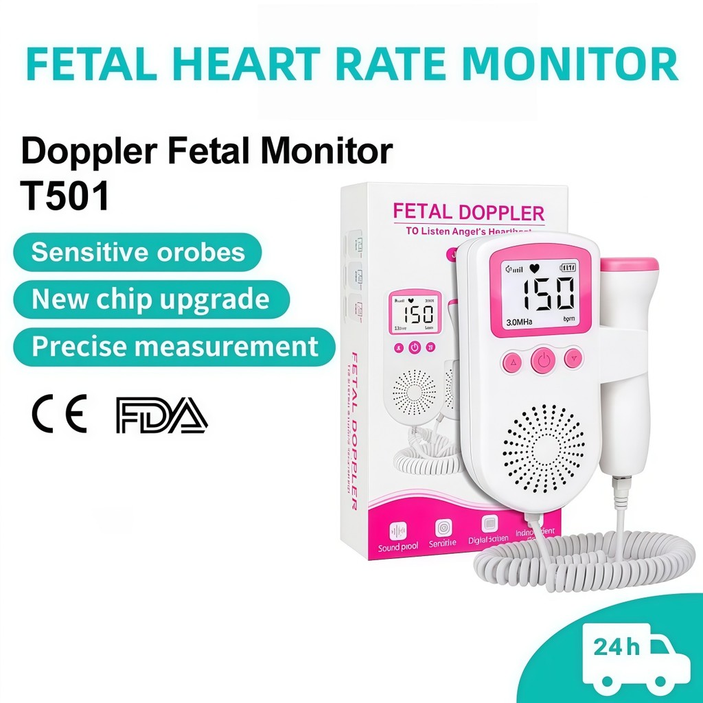 อัพเกรด 3.0MHzSalorie Ultrasound Doppler Fetal จอภาพเด็กแบบพกพาการตั้งครรภ์ผู้หญิง Heart Rate Monito