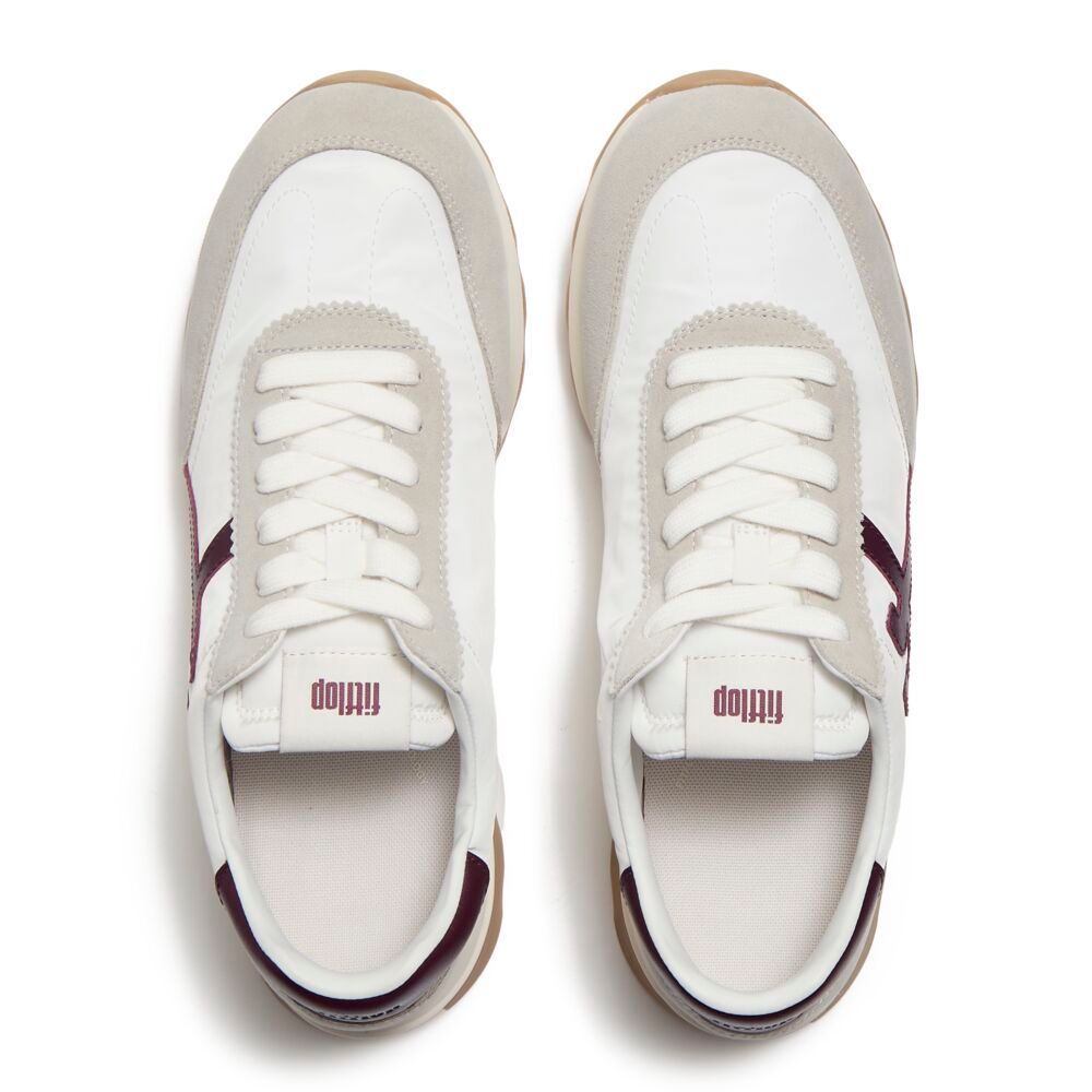 FITFLOP حذاء رجالي Retro-Q قماش وشامواه — أبيض — صورة 3