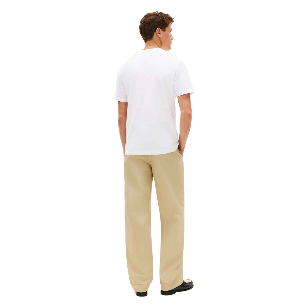 Tommy Hilfiger เสื้อยืด ผู้ชาย รุ่น MW0MW42390 YBR - สีขาว ทรง Regular — صورة 5
