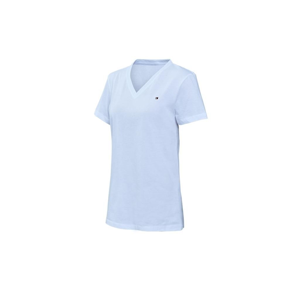 Tommy Hilfiger เสื้อยืด ผู้หญิง รุ่น XW0XW02107 YCD - สีขาว — صورة 2