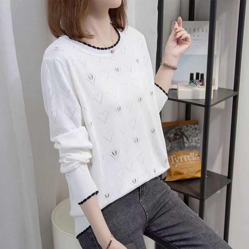 สเวตเตอร์สำหรับผู้หญิงฤดูใบไม้ร่วงและหนาว ทรงเพรียวบาง ดีไซน์ยอดนิยม | I Happy N3RR