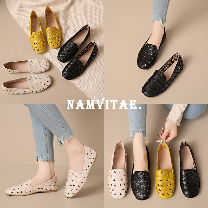 Namvitae รองเท้าส้นแบนผู้หญิงแฟชั่นระบายอากาศได้ดีผ้าน้ำหนักเบา - รูปที่ 7