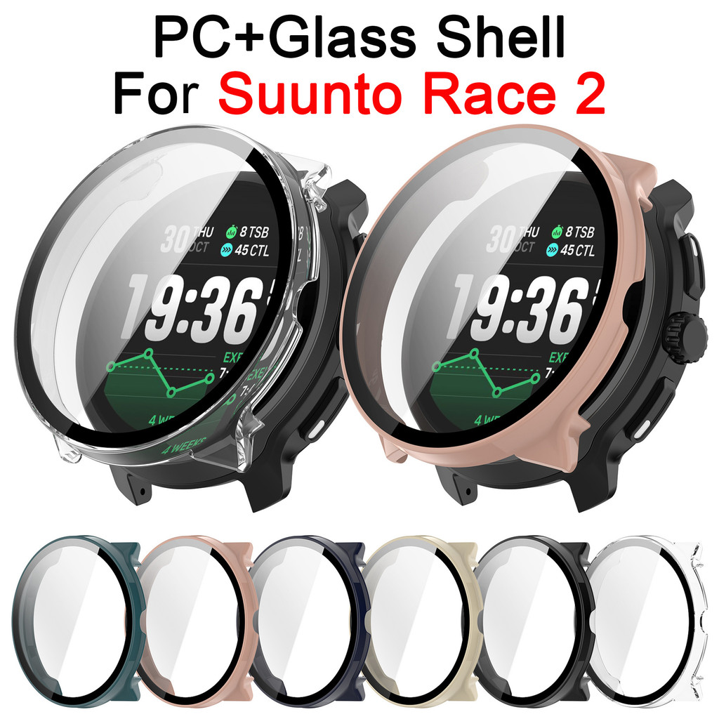 ป้องกันหน้าจอ Hard PC นาฬิกาสําหรับ Suunto Race 2 Race S smartwatch Full Cover โปร่งใสฟิล์มกระจกนิรภ