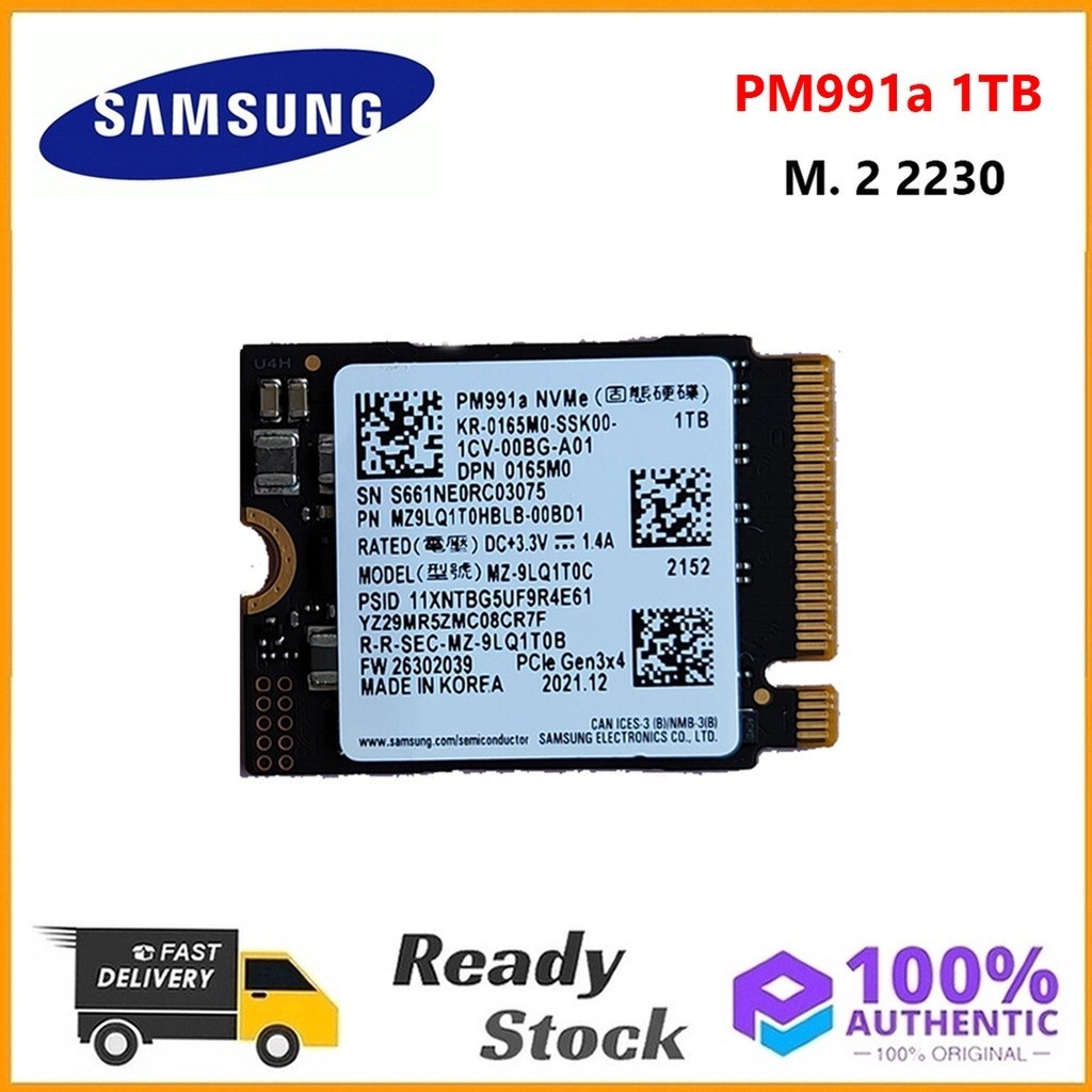 Samsung PM991a 1TB M.2 2230 NVMe เปลี่ยน SSD สําหรับ crosoft Surface LaptopsHT99 YGOA