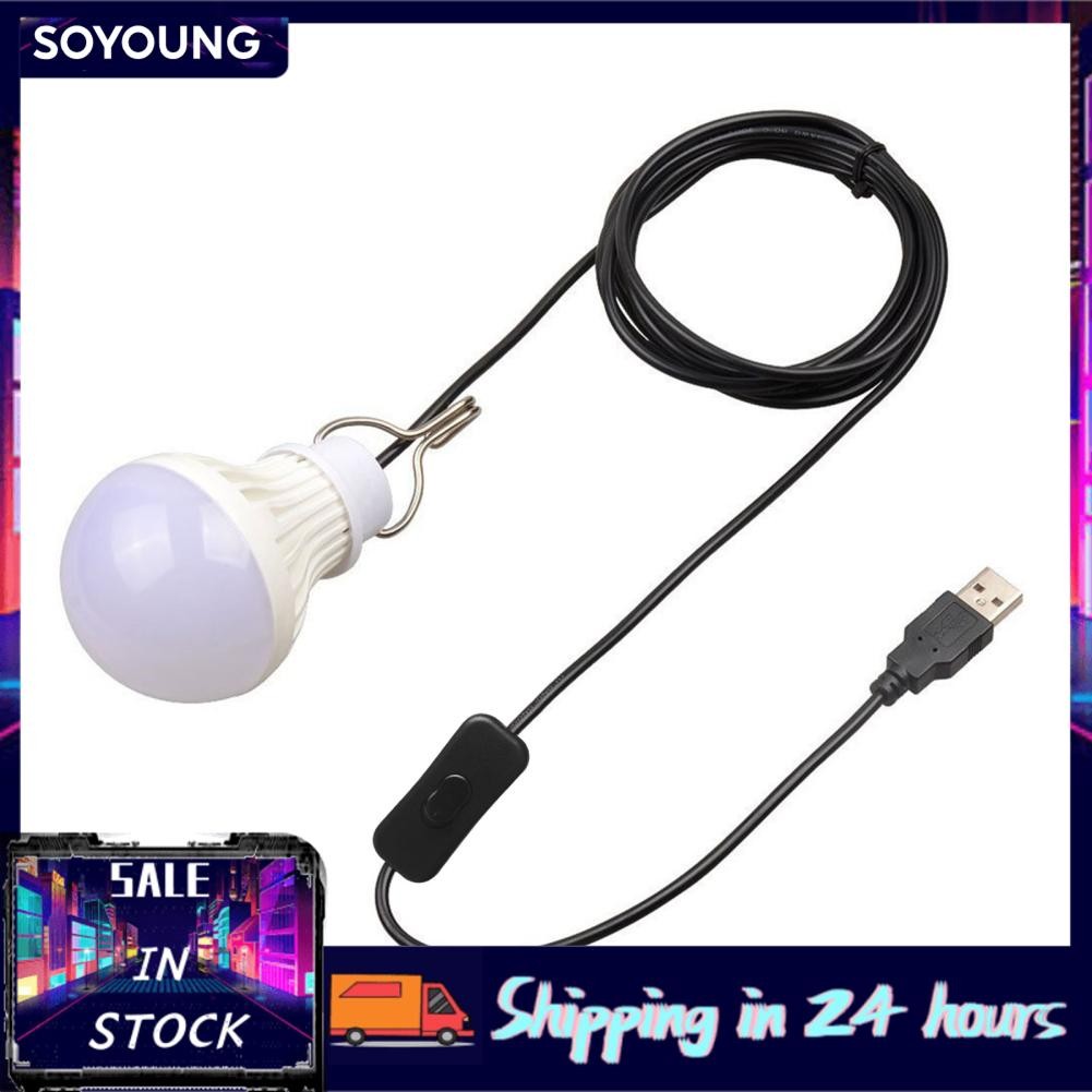 Soyoung Soyoung-th [Ande Online] (1 แพ็ค) (3000K (Warm White) สายสวิตช์) 5W USB Light Light Camping 