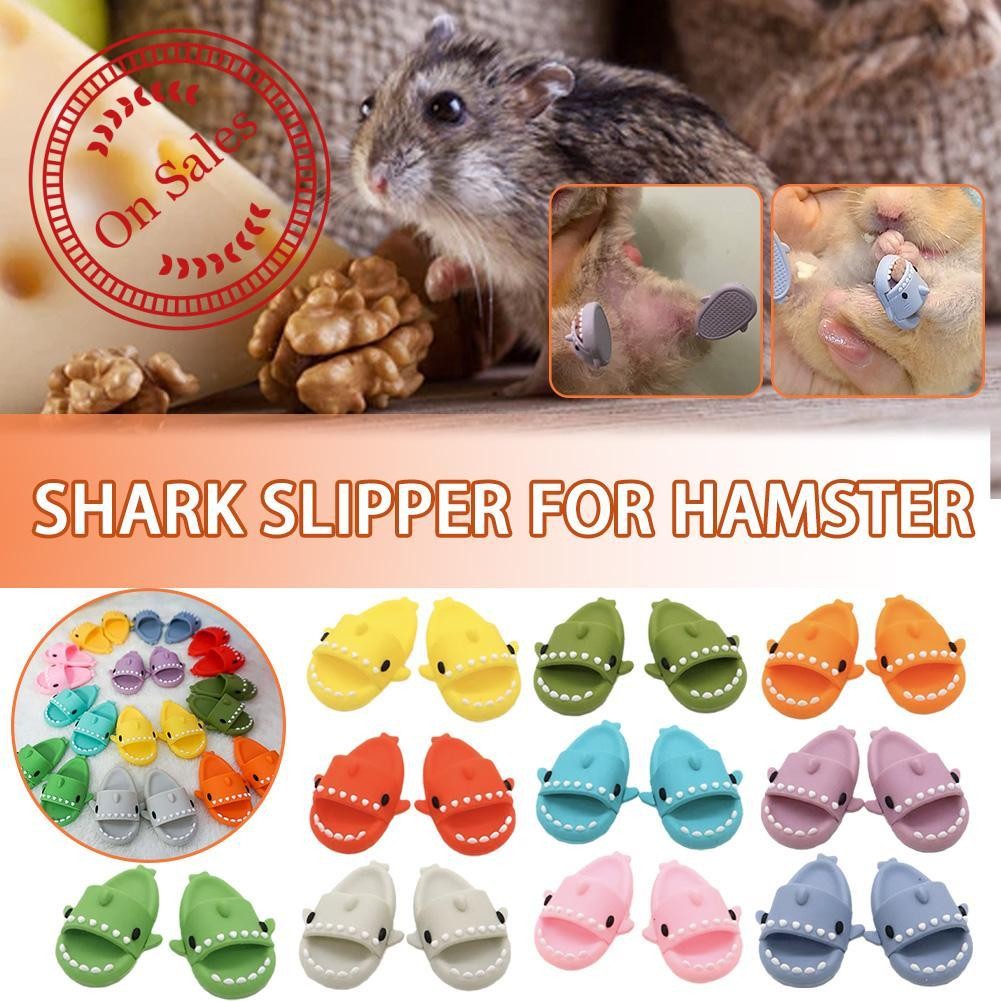 KICA Mini Shark Slipperซิลิโคนสัตว์เลี้ยงหนูแฮมสเตอร์Hedgehogรองเท้าShark Slipper Fun U9t2 KICA
