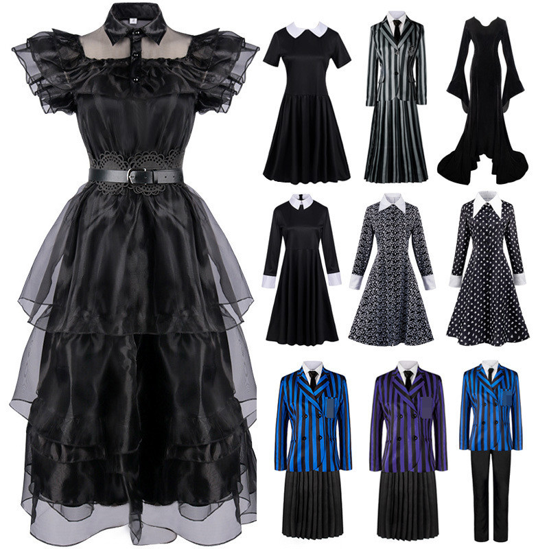 ชุดคอสเพลย์พิมพ์ชุดราตรียอดนิยมจากตระกูลAddams Family