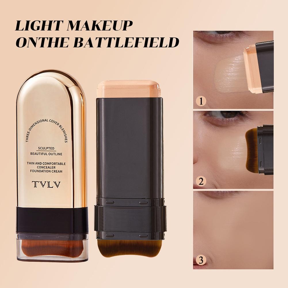 ยางลบ Double Head Foundation Makeup Stick คอนซีลเลอร์ Moisturizing Long-lasting Matte Foundation 20g