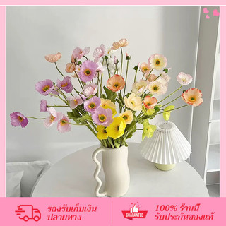 CORNER ดอกป๊อปปี้ปลอม 60 ซม.ดอกไม้ปลอม ตกแต่งบ้าน ดอกไม้ประดิษฐ์ Poppy flower พร้อบถ่ายรูปเกาหลี