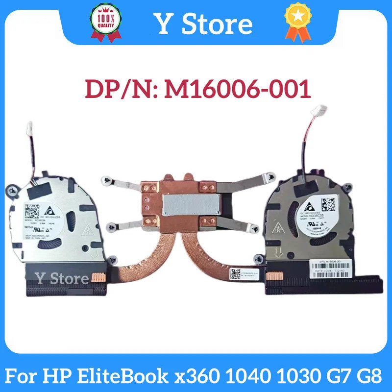 Y Store ใหม่แล็ปท็อป CPU GPU Cooling ฮีทซิงค์พัดลมหม้อน้ําสําหรับ HP EliteBook X360 1040 1030 G7 G8 