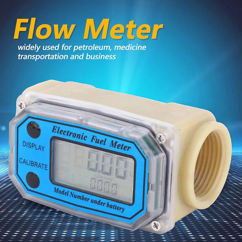 Meter Diesel Flowmeter Mini Digital Turbine Flowmeter ดีเซลการใช้เมตร 0‐90L/min 25‐150L/min 35-250L/