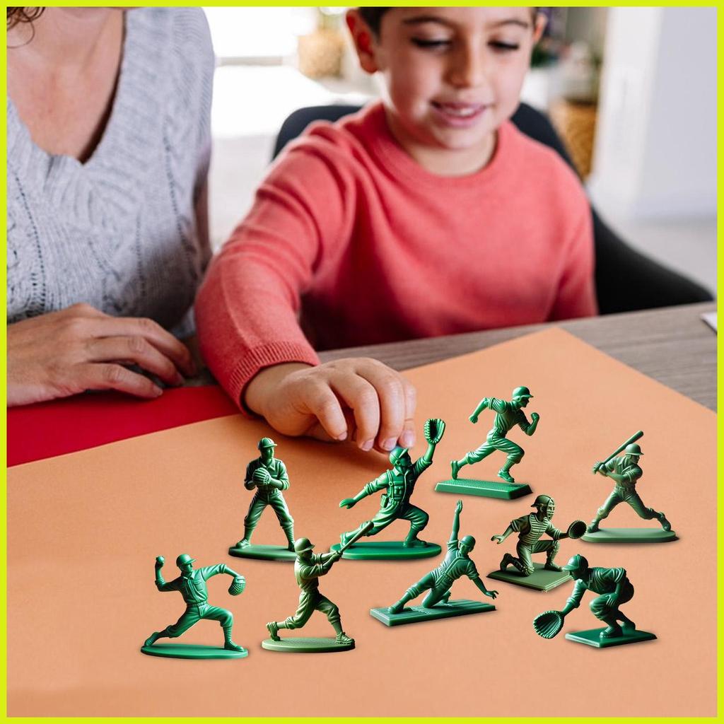 เบสบอล Player Pitcher Figurine 9X สีเขียว 2 นิ้วเบสบอล Catcher Fielder รูปปั้นโต๊ะเครื่องประดับแฟน d