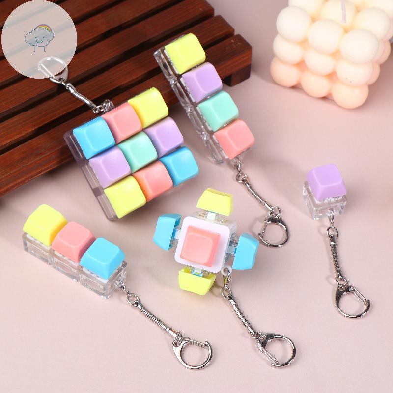 สอง 1ชิ้นชายหญิงต่อต้านความเครียดนิ้วแป้นพิมพ์เกมพวงกุญแจ ﻿ไม่มีไฟ Dpression 9 คีย์บอร์ดของเล่นสําหรับผู้ใหญ่ Antistress ของเล่น TH