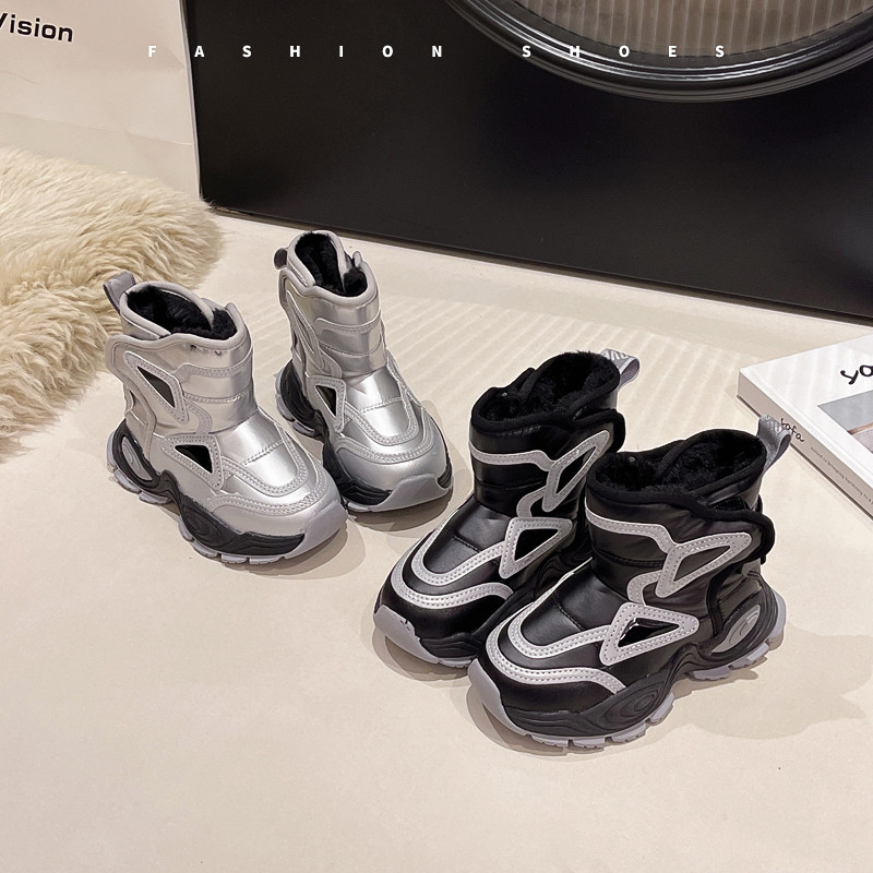 รองเท้าหิมะเด็ก ขนหนาม กันน้ำ นุ่มนวล เหมาะสำหรับฤดูหนาว - รูปที่ 2