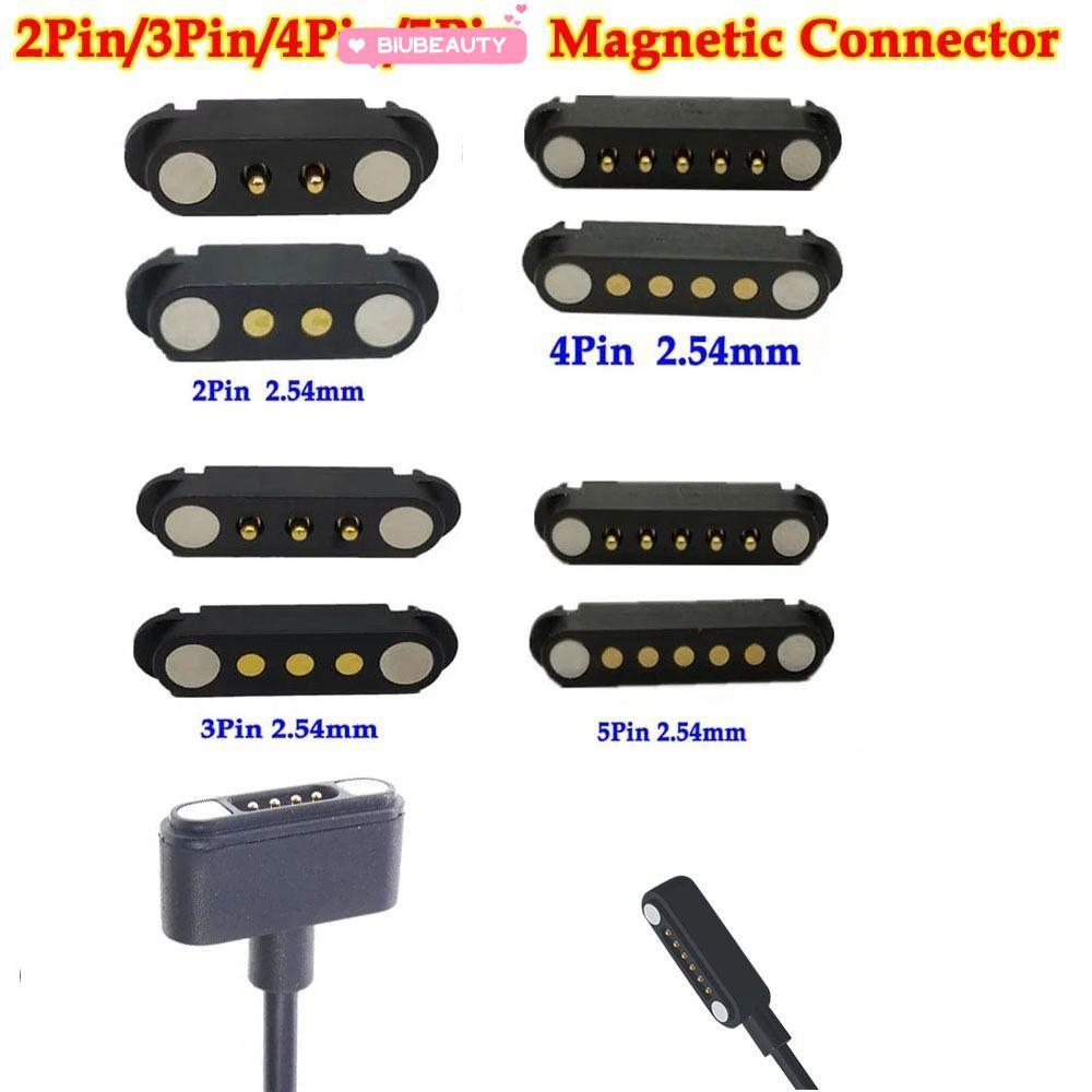 BIUBEAUTY DC Magnetic Pogo Pin Connector, 2Pin 3Pin 4Pin 5Pin กันน้ํา Pogopin Magnetic Connector, 2A