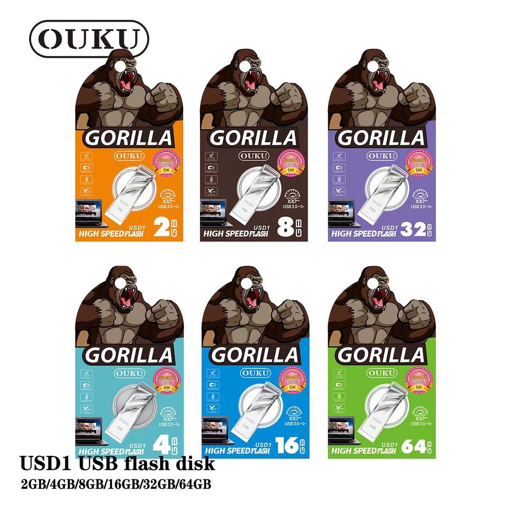 แท้100% ส่งไว รับประกัน1ปีเต็ม!OUKU USD1 USB FLASH DISK แฟลชไดร์ฟ ที่เก็บข้อมูล ทีสำรองข้อมูล 2GB/4G