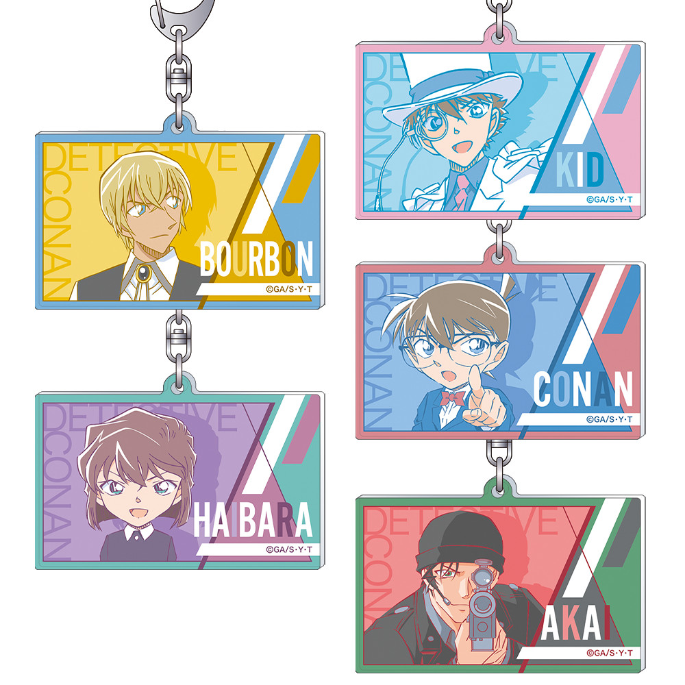 Detective Conan shinichi Haibara Shiho Akai Okiya Bourbon Kid Kaito พวงกุญแจอะคริลิคอย่างเป็นทางการ 