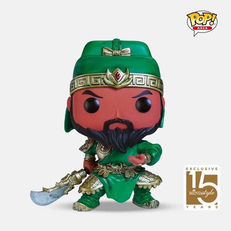 P POP Asia Romance of the Three Kingdoms Theme Series Guan Yu Guan Erye Guan Gong Lu Bu Zhuge Liang ตุ๊กตาทํางานอินเทรนด์รูปเครื่องประดับ - รูปที่ 2